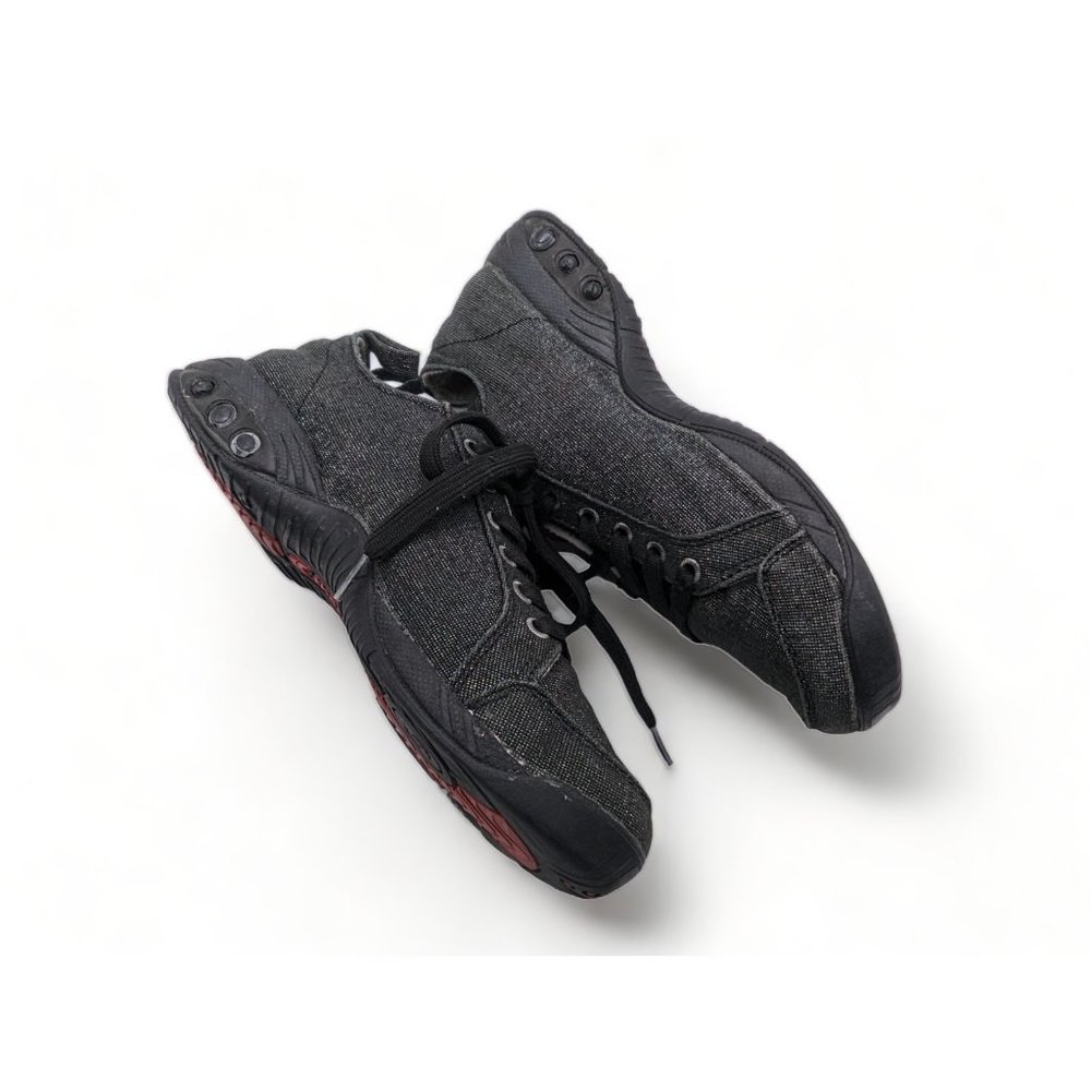 Therafit Sienna Black Shimmer Comfort Arch Support Zip Lace Up Shoe Size US 7 - Picture 11 of 14